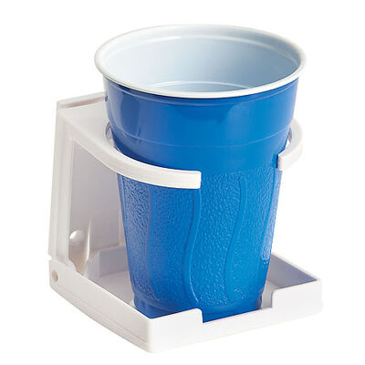 Collapsible Plastic Drink Holder, White